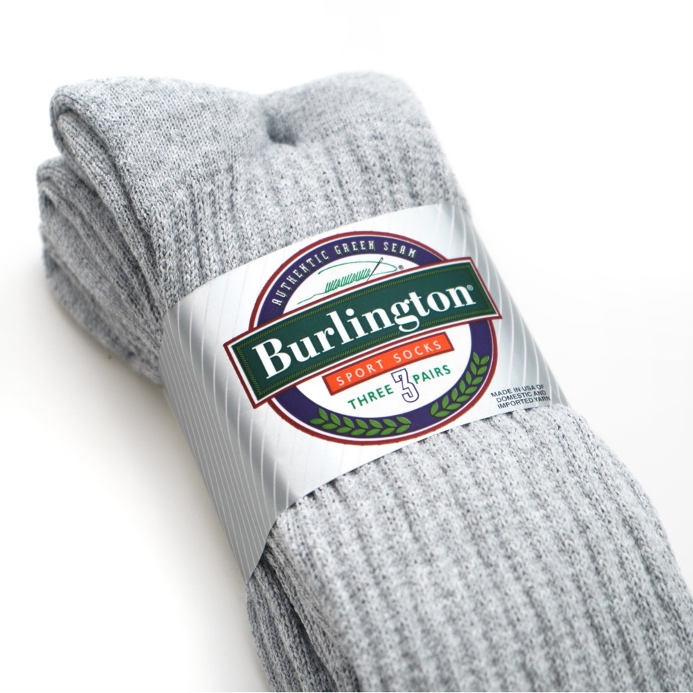 BURLINGTON SPORT COTTON CREW SOCK - GREY